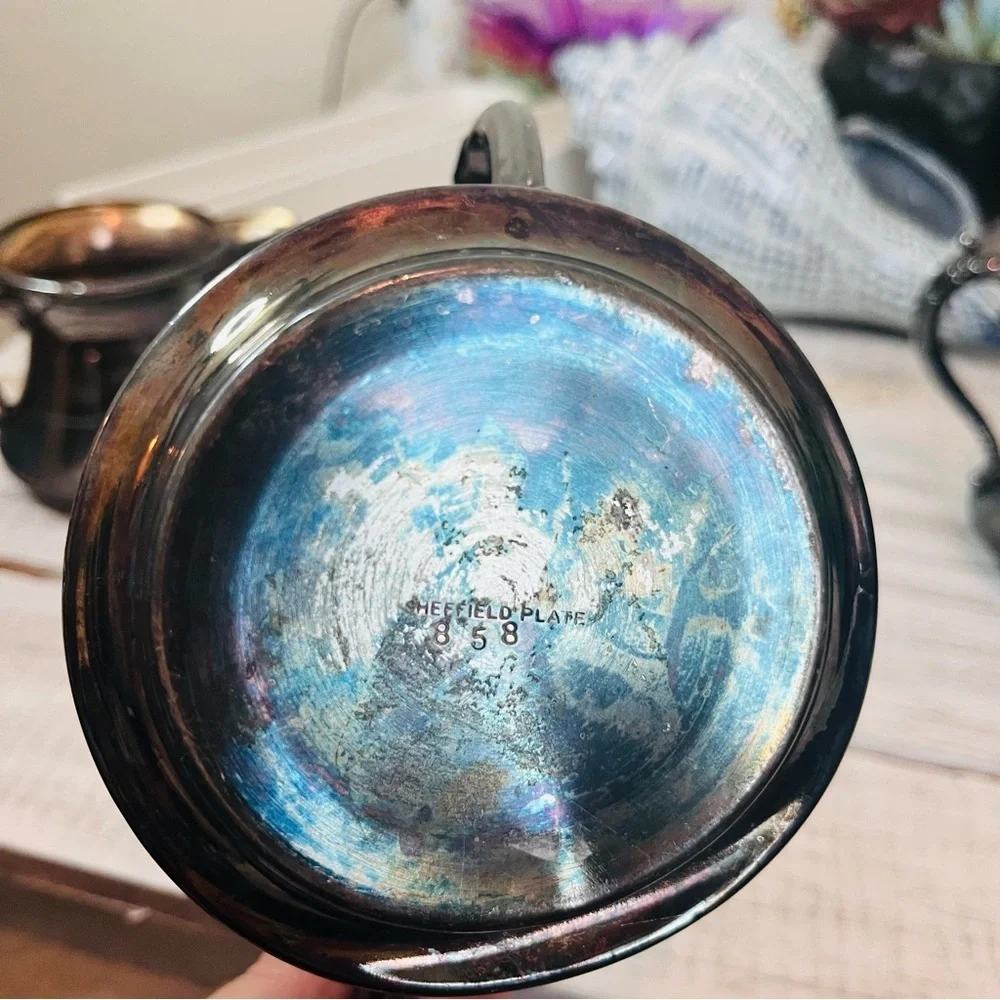 🌻5for25🌻 VTG SILVER SHEFFIELD PLATE TEAPOTS - Picture 8 of 12